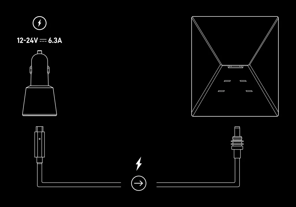 آداپتور فندکی Starlink Mini (Car Adapter)
